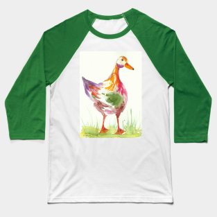 Colourful Duck Baseball T-Shirt